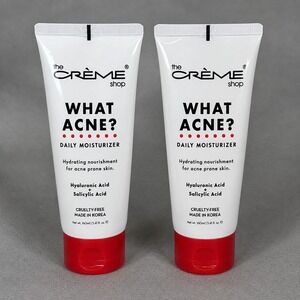 Creme Shop What Acne Daily Moisturizer 2 Pack 5.41 oz Hyaluronic Salicylic Korea